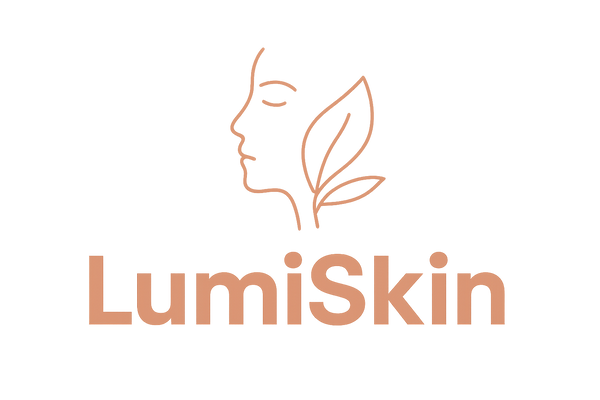 fait un logo de beauté minimaliste ecrit LumiSkin avec la police poppins bold en couleur principale #E4A77D avec fond transparent